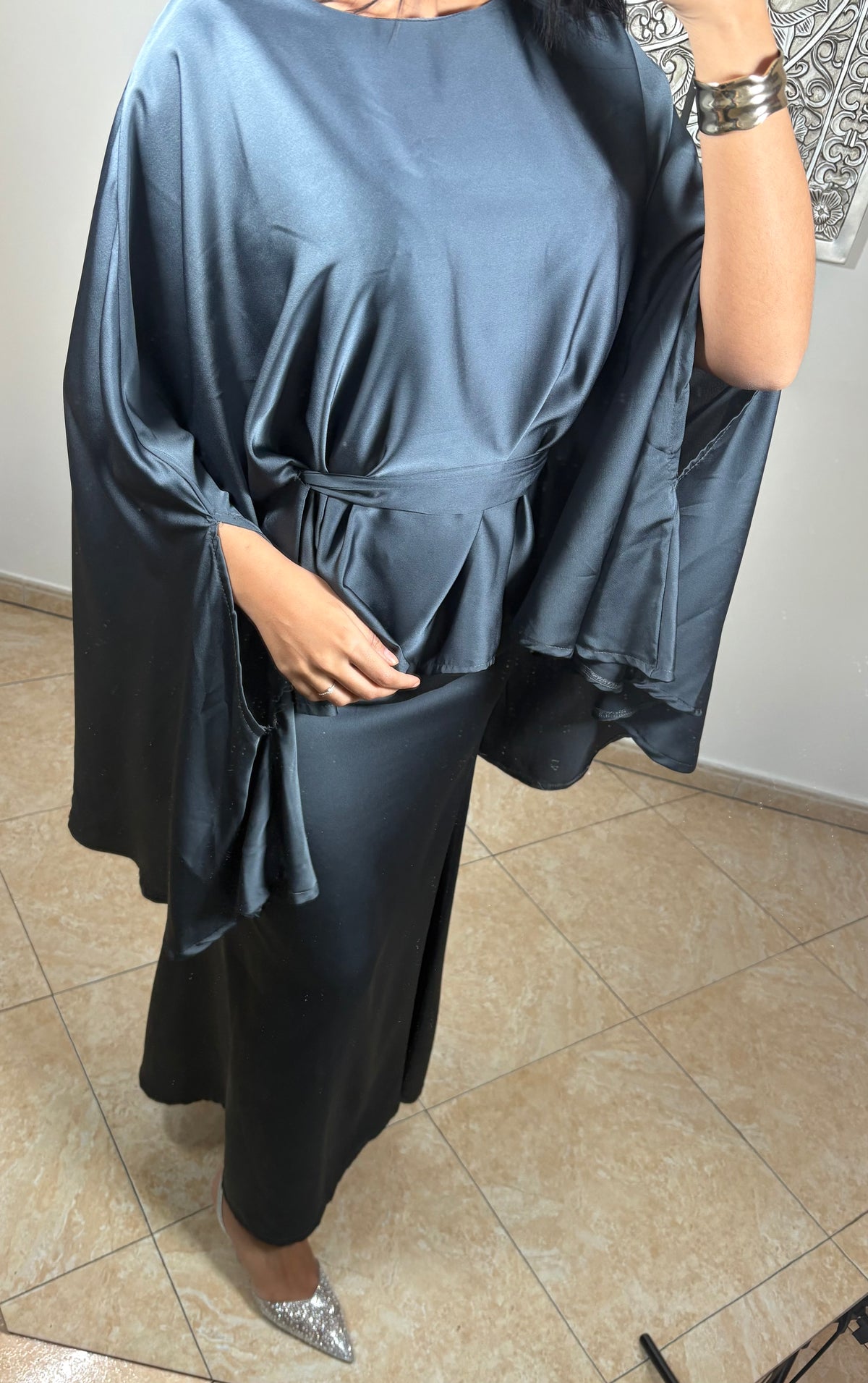 Ensemble satiné GRIS