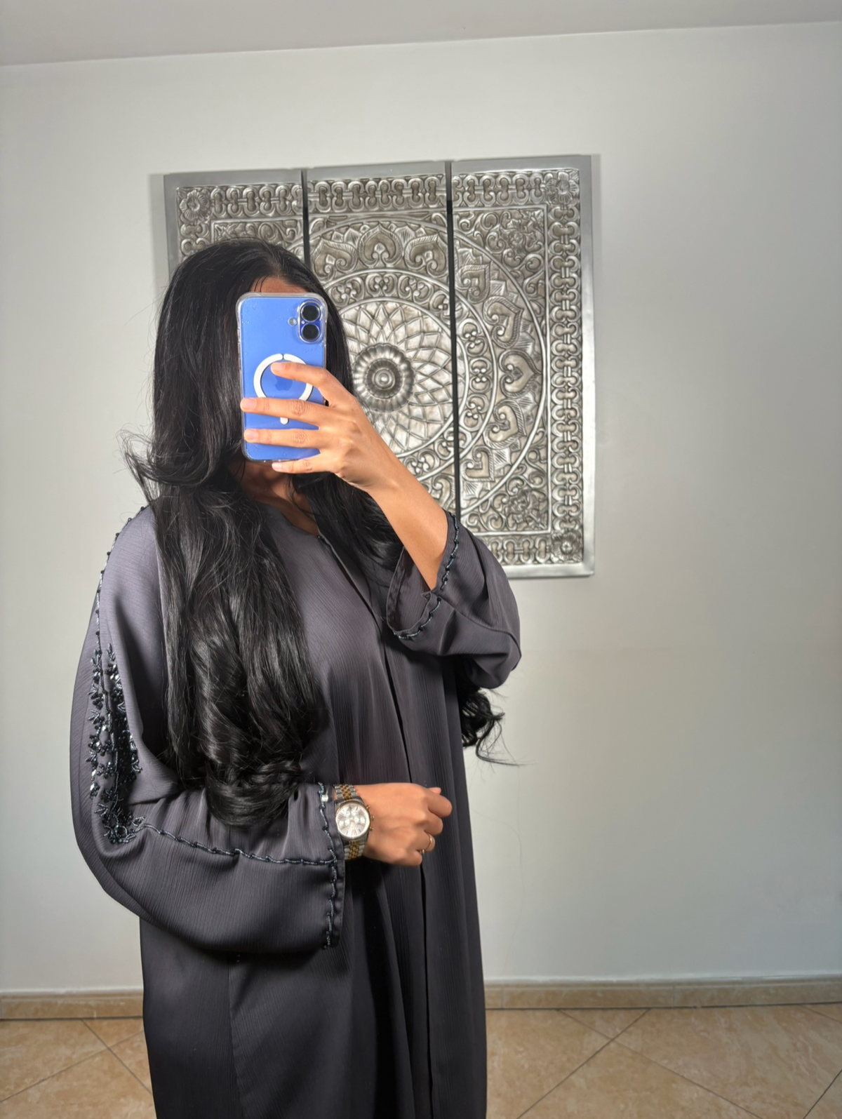 Abaya Dubaï GRISE