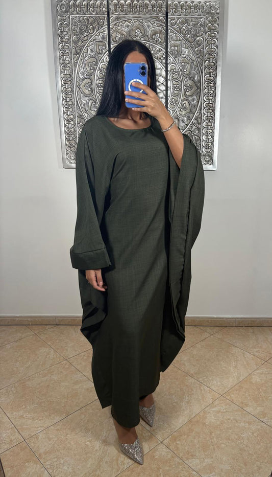 Abaya Papillion KAKI
